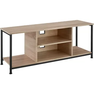 Tectake Denver TV-Regal 120 x 40 x 50,5 cm Eiche/Naturfarben Holzwerkstoff