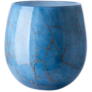 Fink Tischvase COSMIC blau|goldfarben Ø 19 cm x 19 cm x 22 cm x 19 cm