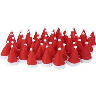 VBS XXL 48er-Pack Weihnachtsmützen Filz 12x15cm Weihnachten Weihnachtsdeko Wichtel