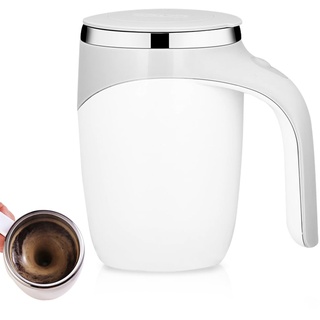 FENGQ Selbstrührende Tasse, 380ML Elektrischer Selbstrührender Kaffeebecher, Self Stirring Mug Selbstmischende Kaffeetasse, Magnetrührer Rührtasse für Kaffee, Tee, Milch, Heiße Schokolade