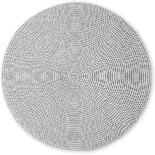 Continenta Tischset, hellgrau, Ø 38 cm 1 Stück, Natur-ähnliche Kunstfaser, hitzebeständiger Untersetzer, abwaschbar