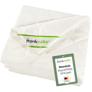 franknatur Naturfaserbettdecke Winterdecke Lyocell, Füllung: 100% Lyocell/Tencel®, Bezug: 100% Lyocell/Tencel®, warme atmungsaktive Winter-Bettdecke weiß 200 cm x 200 cm