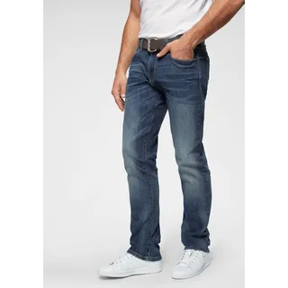 Regular-fit-Jeans CAMEL ACTIVE "HOUSTON" Gr. 31, Länge 34, blau (mid blue) Herren Jeans Regular Fit im klassischen 5-Pocket-Stil