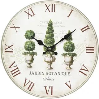 Ambiente Haus Wanduhr - Plants 28 cm analog 28cm bunt