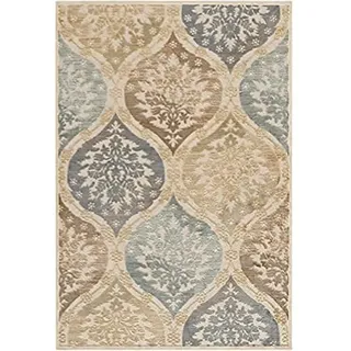 SAFAVIEH Traditionell Teppich für Wohnzimmer, Esszimmer, Schlafzimmer - Paradise Collection, Kurzer Flor, Creme und Multi, 160 X 229 cm