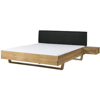 MASSIVMOEBEL24.DE Bett 200 x 200 cm Grau