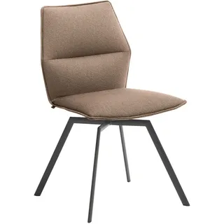 Venjakob Stuhl, Anthrazit, Braun, Metall, Textil, konisch, Rundrohr, 47x86x54 cm, Goldenes M, Made in Germany, Dgm, Lederauswahl, Stoffauswahl, Typenauswahl, Sitzfläche 360° drehbar, Esszimmer, Stühle, Esszimmerstühle, Vierfußstühle