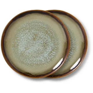 HKliving - 70's Teller Ø 17,5 cm, contrast (2er-Set)