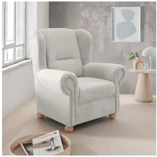 Home affaire Ohrensessel Torello Relaxsessel, toller Sitzkomfort, Breite 92cm, hohe Rückenlehne (1-St) weiß