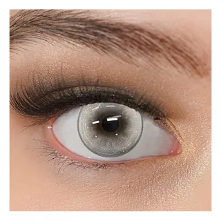 charmiga Kontaktlinsen grau ohne Stärke stark deckend Charmiga Mariposa Gray | Farbige crazy Jahreslinsen 2 Stück + Behälter, weiche Farblinsen 0.00 Dioptrien 14.20 mm