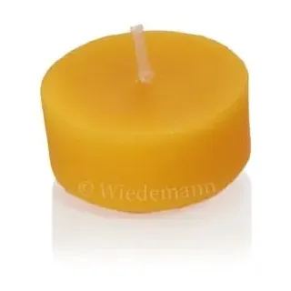 Wiedemann Kerzen Natur 10er Teelichte, 100% Bienenwachs 20 x 37 mm,