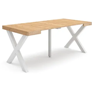 SKRAUT HOME Ausziehbarer Konsolentisch 180x90x73cm beige