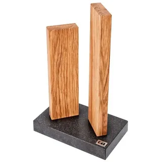 KAI Messerblock Messerblöcke, Messerblock Stonehenge magnetisch für 4 Messer - Eichenholz mit braun|schwarz