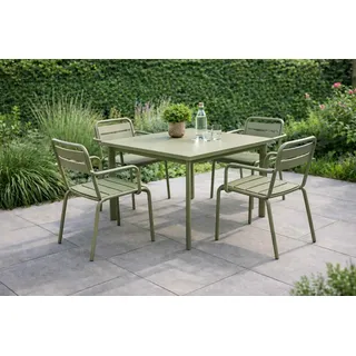 Emu Star Gartenmöbel-Set mit Armlehne Grau/Grün 5tlg. - Grau/Grün