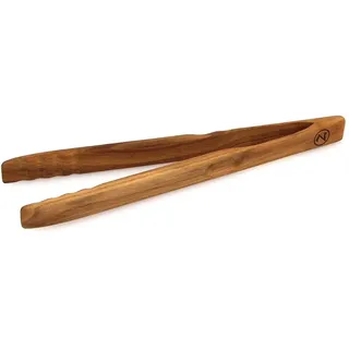 Zetzsche Grillzange - Küchenzange 30 cm lang aus Nuss Holz, Made in Germany