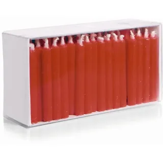 INNA-GLAS Mini-Kerzen CONLEY, rot, 6,5cm, Ø0,7cm - Made in Germany | 100 Stück - Puppenkerzen
