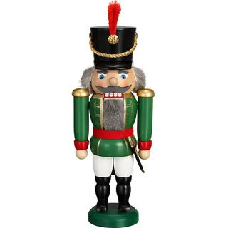 Seiffener Volkskunst eG Nussknacker Husar 28 cm grün