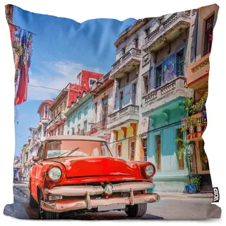 VOID Havanna Vintage Car Oldtimer Kissenbezug Kissenhülle Sofakissen Kissen Deko Outdoor-Kissen Dekokissen, Kissen Größe:40 x 40 cm
