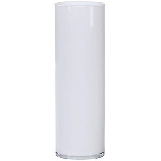 Vase Zylinder 50 cm Glas Weiß L (Large)