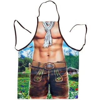 Grillschürze, Alpenmodel, Bayer mit coolem Sixpack