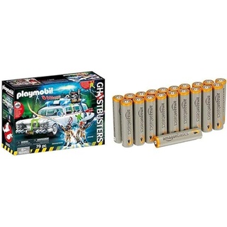 PLAYMOBIL 9220 - Ghostbusters Ecto-1 & Amazon Basics Performance Batterien Alkali, AAA, 20 Stück (Design kann von Darstellung abweichen)