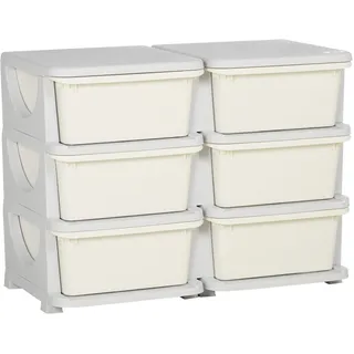 Kinder-aufbewahrungsboxen Mit Sitzfläche Aus Kunststoff, Homaire, 75x37x56,5 Cm, Cremeweiß
