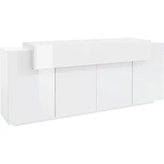 Sideboard »Coro«, Breite ca. 200 cm, weiß/ weiß Hochglanz, , 53135753-0 B/H/T: 200 cm x 85,6 cm x 45 cm