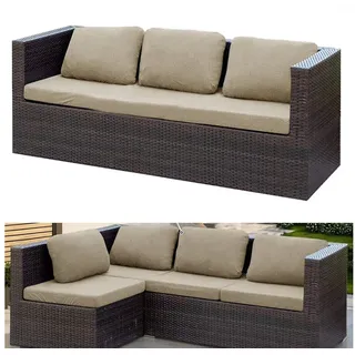 BTTO Ecksofahusse Elastisch Sofa Sitzkissen Jacquard Wasserdichter Kissenbezug Sofabezug, Rechteckig Sitzkissenbezug Sofa Cover für Möbelschutz,AußenSofasitz