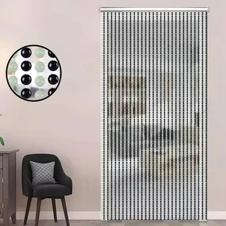 Eiauiuo Fenster Vorhang Türvorhang Kristall Glasperlen aus Acryl Luxus Perlenvorhang für Wohnzimmer Schlafzimmer Balkon Innen Dekor Raum Teiler Vorhang Perlen Gardine(100x200cm(50 Stränge))