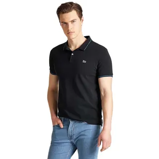 LEE Pique Polo schwarz 3XL