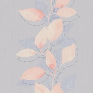 Bricoflor Aquarell Tapete in Grau und Rosa Skandinavische Blätter Vliestapete für Schlafzimmer und Flur Ranken Wandtapete mit Vinyl
