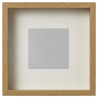 IKEA Bilderrahmen SANNAHED 3D-Rahmen mit Passepartout - 25 x 25 cm - Eichenoptik