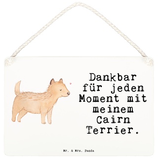 Mr. & Mrs. Panda DIN A6 Deko Schild Cairn Terrier Moment - Geschenk, Wanddeko, Hunderasse, Schenken, Tür Schild, Wandschild, Rassehund, Welpe,
