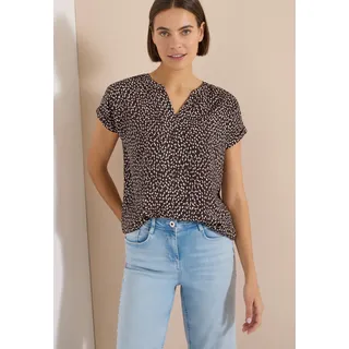 Cecil Kurzarmbluse mit Allover-Print Braun XL