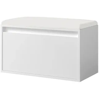 [en.casa] Degerfors 80 x 45 x 39 cm mit Schublade / weiß