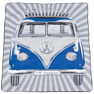 BRISA Picknickdecke Samba Stripes blau 200 x 150 cm