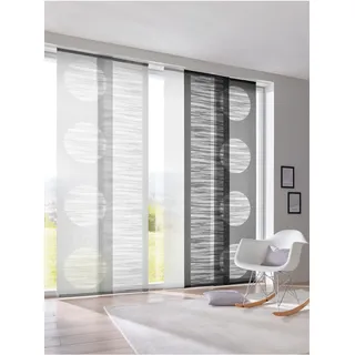 Schiebegardine HEINE HOME Gr. 1, grau (anthrazit), B:60cm H:145cm, Polyester, Gardinen