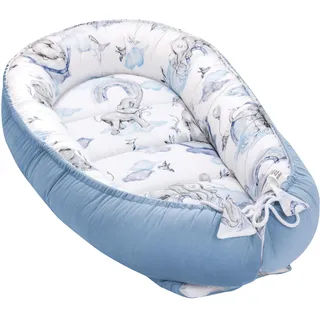 Pepi - Baby-Nest - Nestchen Baby - Baby-Nestchen für Neugeborene - Kuschelnest mit antiallergischer Füllung - Kokon aus Velvet und Baumwolle