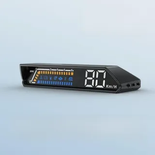ZYNCUE Head-Up-Display (HUD) für OBD2-Fahrzeuge, Dual-Screen-Verbindung mit Frontdisplay und schwebender Projektion, zeigt Geschwindigkeit, Temperatur, Spannung und Kraftstoffverbrauch an, Schwarz