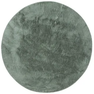 benuta basic Furry Fellteppich 80 x 80 cm Grün