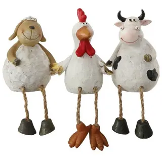 BOLTZE GRUPPE GmbH Kantenhocker Kantenhocker Farmtiere, 3er Set Huhn Kuh Schaf (Set, 3 St., 3er Set)