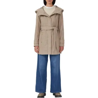 s.Oliver Wollmix-Mantel im Slim Fit mit Gürtel - 40