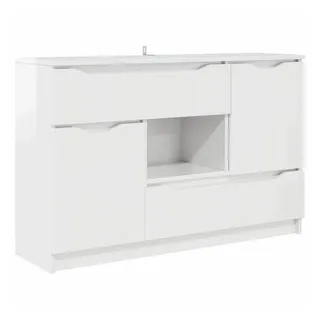 vidaXL Sideboard 100 x 30 x 65,6 cm Weiß