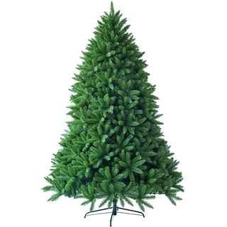 LIFEZEAL Künstlicher Weihnachtsbaum, Tannenbaum Kunstbaum mit PVC-Zweige, inkl. Metallbasis, Festliche Deko für Haus, Büro & Einkaufszentrum (180cm)