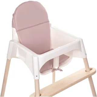aMami Kissen Kompatibel für Hochstuhl Antilop, Kinder Sitzkissen Handmade, Kopfkissen mit Füllung, Stuhlkissen, Kleinkind-Einsatz, schwammgefülltes Kissen, Wasserfest antiallergisch Schmutziges Rosa