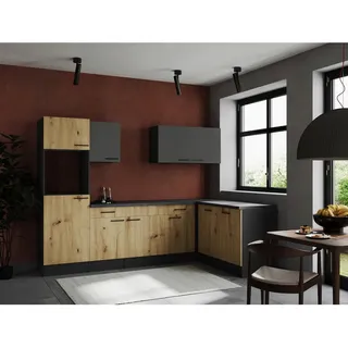 Respekta Winkelküche 280 x 172 cm grau