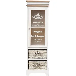Mobili Rebecca Standvitrine 102 x 32 x 27 cm Weiß