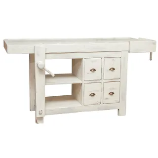 Biscottini Küchenschrank mit arbeitsplatte 184x92x74 cm Made in Italy | Arbeitstisch aus Holz massiv | Kücheninsel mit arbeitsplatte | Küchenmöbel