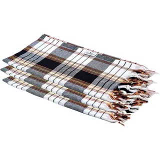 carenesse Hamamtuchset 80 x 170 cm schwarz 3 St.