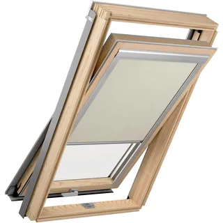 DECOLITE - Dachfenster Verdunkelung - Dachfenster Rollo - Verdunkelungsrollo Kompatibel mit VELUX S08: GFL, GGL, GGU, GHL, GHU, GLL, GLU, GPL, GPU, GTL, GTU - 114x140 cm – Beige